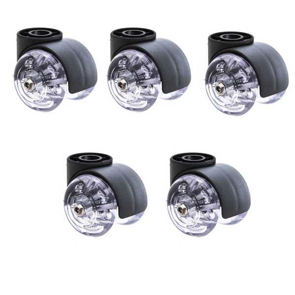 Kit 5 Rodinhas Cadeira Silicone Gel Desmontável S / Pino