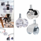 Kit 5 Rodinhas Para Cadeira De Escritório Silicone Roda Girat