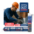 Kit 5 Selante Aluzinco Argacon Ms40 Cinza 800g Alta Aderência