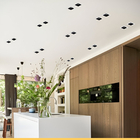 Kit 5 Spot Embutir De Led 2w 3000k 24° Mini Quadrado P/ Teto