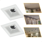 Kit 5 Spot Embutir De Led 2w 3000k 24° Mini Quadrado P/ Teto