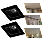 Kit 5 Spot Embutir De Led 2w 3000k 24° Mini Quadrado P/ Teto