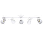 Kit 5 Spot Itamonte Alumínio No Trilho 5x E27 Branco