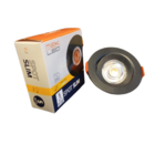 Kit 5 Spot Led Slim 5w 2700k Redondo Preto Embutir - Áreas In