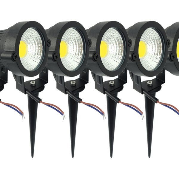 Kit 5 Spot Luminária P/ Jardim Baixo Consumo De Energia 5w  B