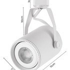 Kit 5 Spot Para Trilho P/ Lâmpada Par20 E27 Branco