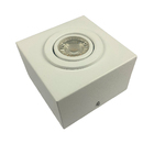 Kit 5 Spot Plafon Sobrepor Box Quadrado Mr16 Branco + Led 7w