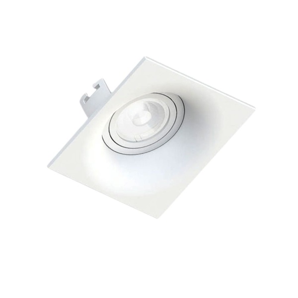 Kit 5 Spots Embutir Sand Mr16 Quadrado Branco Save Energy