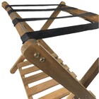 Kit 5 Suporte De Mala Madeira Com Prateleira Sapateira Hotel