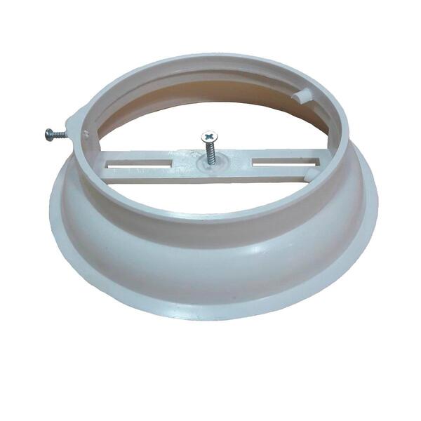 Kit 5 Suporte Luminária Plafon Plástico Branco Sem Soquete