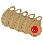 Kit 5 Tábuas Para Servir Hambúrguer Em Madeira De Pinus Natur