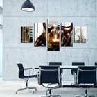 Kit 5 Telas Canvas Wallstreet Bull