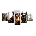 Kit 5 Telas Canvas Wallstreet Bull