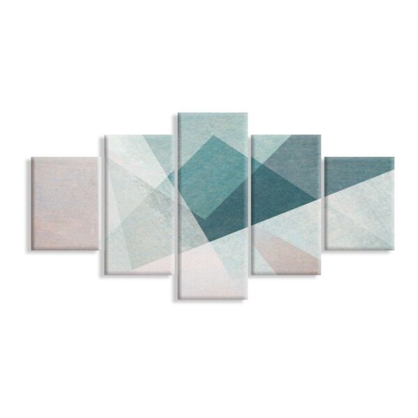 Kit 5 Telas Decorativas Geométrico Triangular Escandinavo Ver