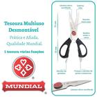 Kit 5 Tesouras De Cozinha Mundial Inox Desmontável 21,5cm Mul