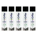 Kit 5 Tintas Spray Preto Semi Brilho Uso Geral 400ml C-fix