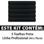Kit 5 Toalhas 100 Algodão Salão Manicure Academia Spa 44x70cm