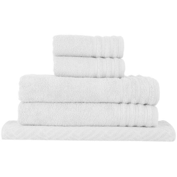 Kit 5 Toalhas Banhão Algodão Absorção Rápida Suave Branco