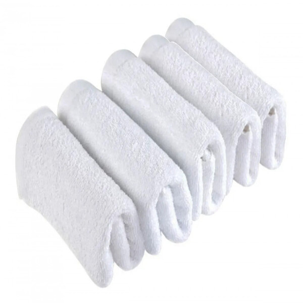 Kit 5 Toalhas De Rosto Branca Salão De Beleza 100 Algodão 40