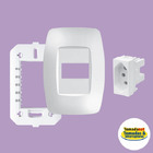 Kit 5 Tomadas 2p+t 10a/250v Com Placa 4x2 Fame Elegance Branco