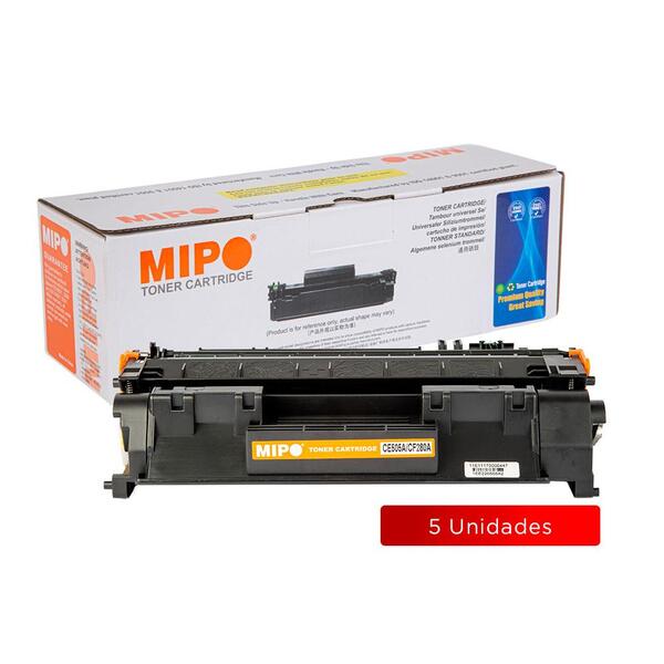 Kit 5 Toner Compatível Novo Hp Ce505a/cf280a
