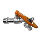 Kit 5 Torneira Esfera Metálica Alavanca Cadeado 1/2"