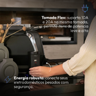 Kit 5 Torre 1 Tomada Com Usb Tipo C Embutir Retrátil Elevor P