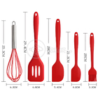Kit 5 Utensílios De Silicone Para Cozinha Conjunto Resistente