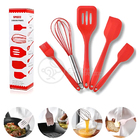 Kit 5 Utensílios De Silicone Para Cozinha Conjunto Resistente