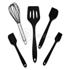 Kit 5 Utensílios Jogo De Cozinha Peças De Silicone Espátulas