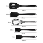 Kit 5 Utensílios Jogo De Cozinha Peças De Silicone Espátulas