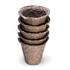 Kit 5 Vasos Fibra Biodegradável Bege Nagmobio