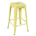 Kit - 5 X Banquetas Altas Iron Tolix - 76 Cm - Amarelo Light