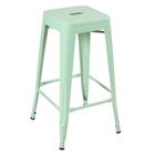 Kit - 5 X Banquetas Altas Iron Tolix - 76 Cm - Verde Claro