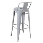 Kit - 5 X Banquetas Altas Iron Tolix Com Encosto - Industrial