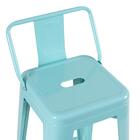 Kit - 5 X Banquetas Altas Iron Tolix Com Encosto - Industrial