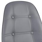 Kit - 5 X Cadeiras Eames Botonê - Cinza Escuro - Base De Made