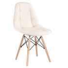 Kit - 5 X Cadeiras Eames Eiffel Botonê - Creme - Base De Made