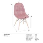 Kit - 5 X Cadeiras Estofadas Eames Eiffel Botonê - Base De Ma