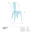 Kit - 5 X Cadeiras Iron Tolix - Azul Tiffany