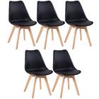 Kit - 5 X Cadeiras Leda - Preto