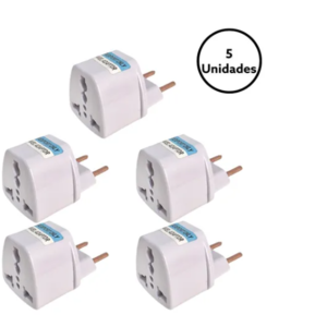 Foto de Kit 5x Adaptadores Tomada Universal Padrão Europeu P Brasil