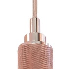 Kit 5x Pendente Luxo Detalhado Rosé Gold E27