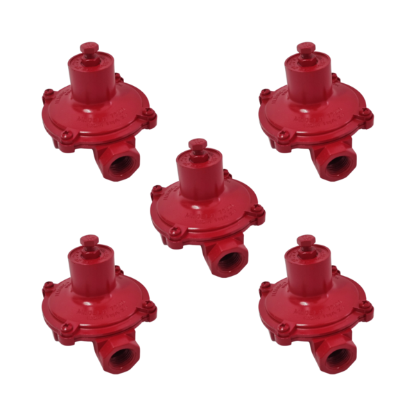 Kit 5x Regulador Para Gás Industrial Alta Pressão 3/8 Glp