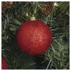Kit 60 Bolas Enfeite Natalino Árvore Natal Glitter Vermelho 7
