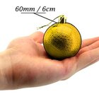 Kit 60 Bolas Natalinas Enfeite Árvore De Natal 6cm Dourado