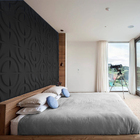 Kit 60 Placas 3d Pvc Preto Decoração Revestimento Premium De