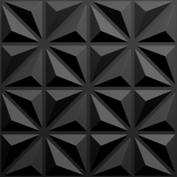 Kit 60 Placas 3d Pvc Preto Decoração Revestimento Premium De