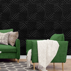 Kit 60 Placas 3d Pvc Preto Decoração Revestimento Premium De