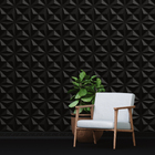 Kit 60 Placas 3d Pvc Preto Decoração Revestimento Premium De